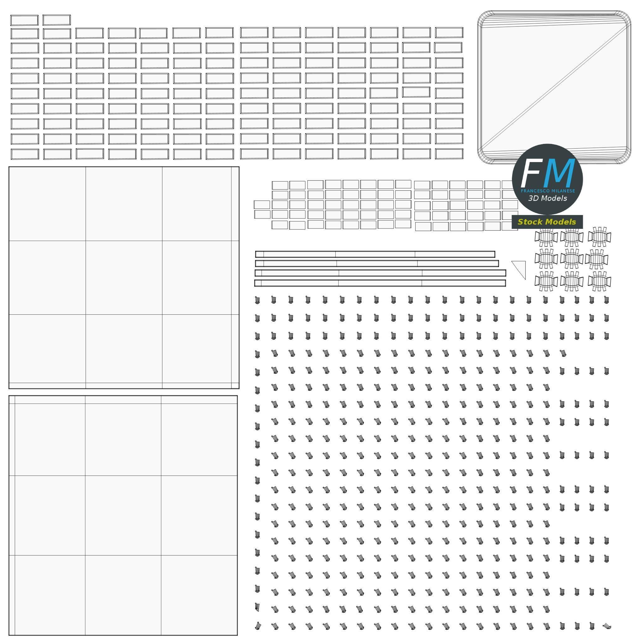 CPU chip 3D model_11