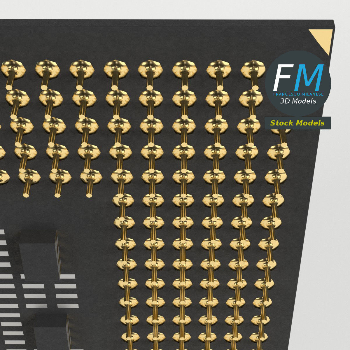 CPU chip 3D model_6