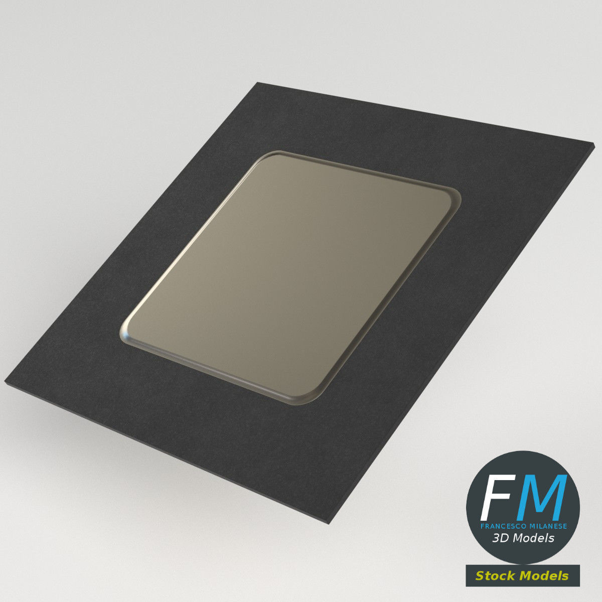 CPU chip 3D model_2