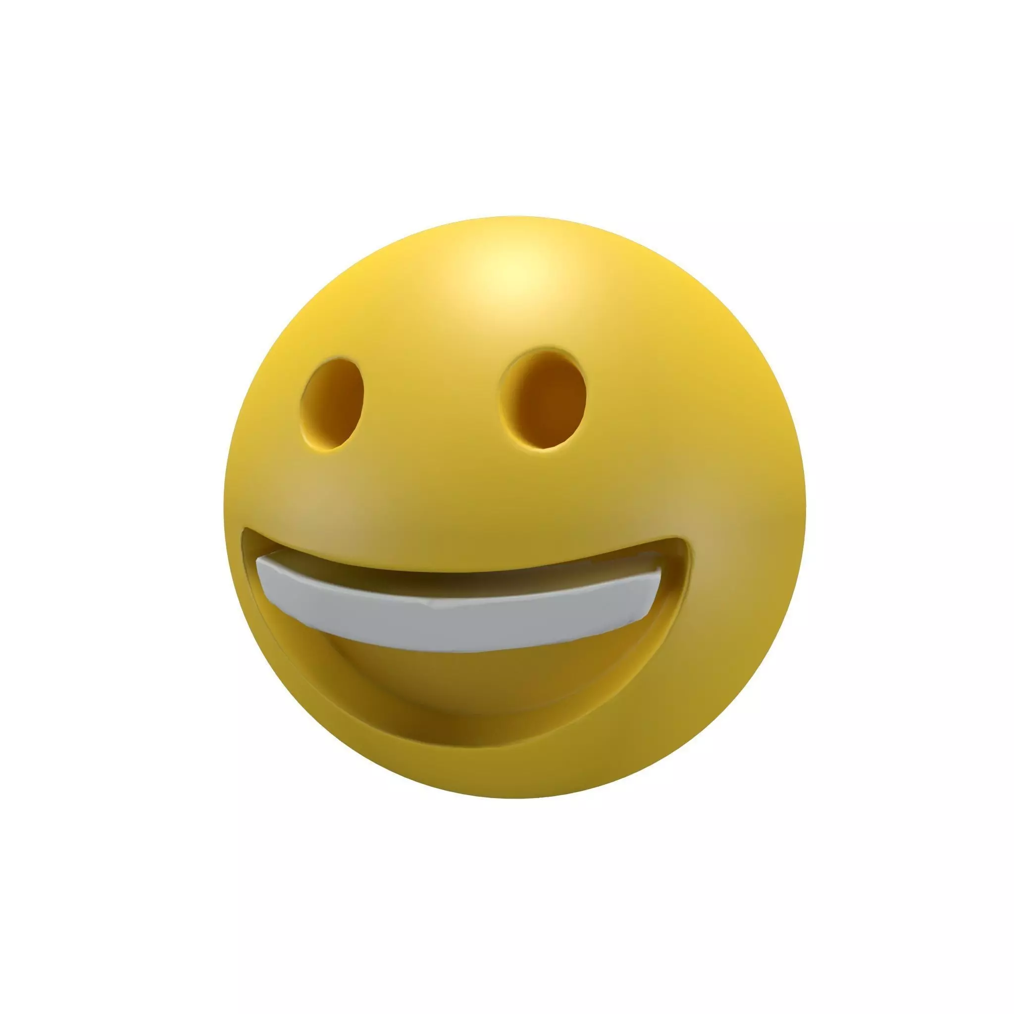 Grinning Face Low-poly 3D model_0