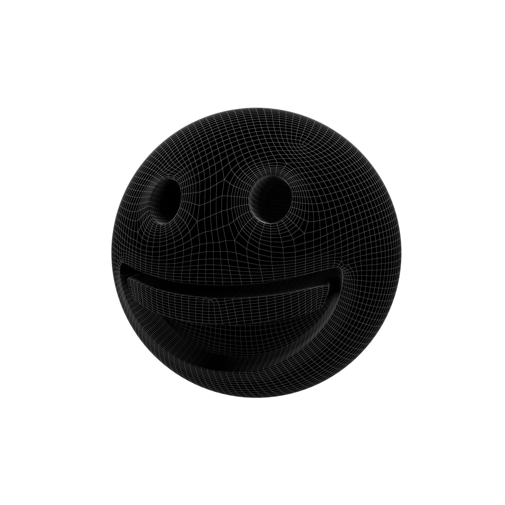 Grinning Face Low-poly 3D model_5