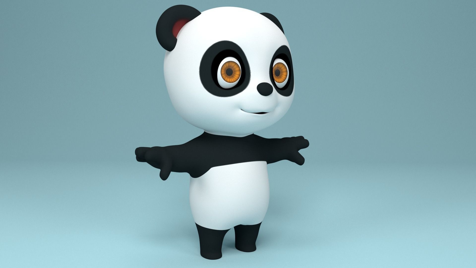 Bear Cartoon 3D model_1