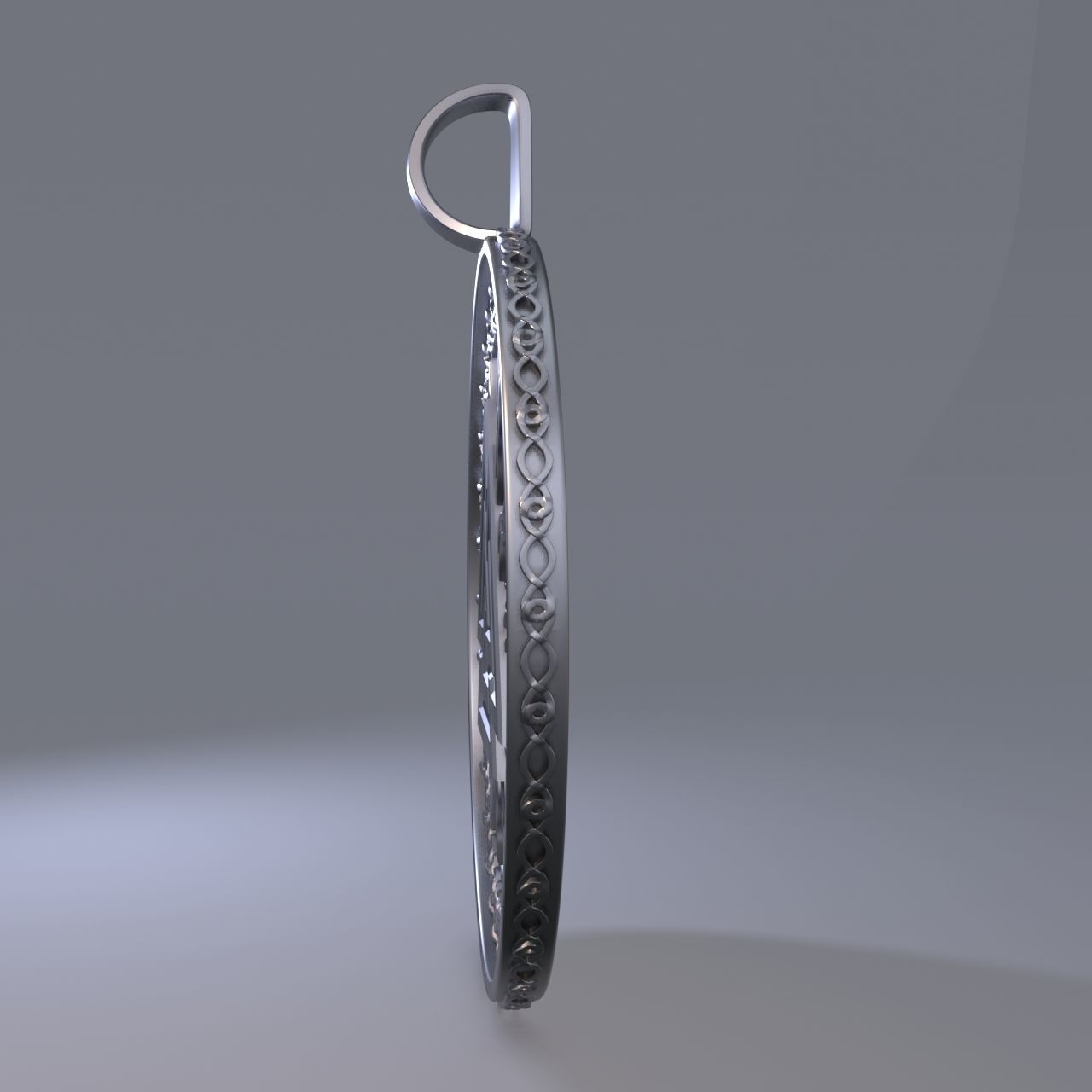 Scandinavian pendant valknut 3D print model_1