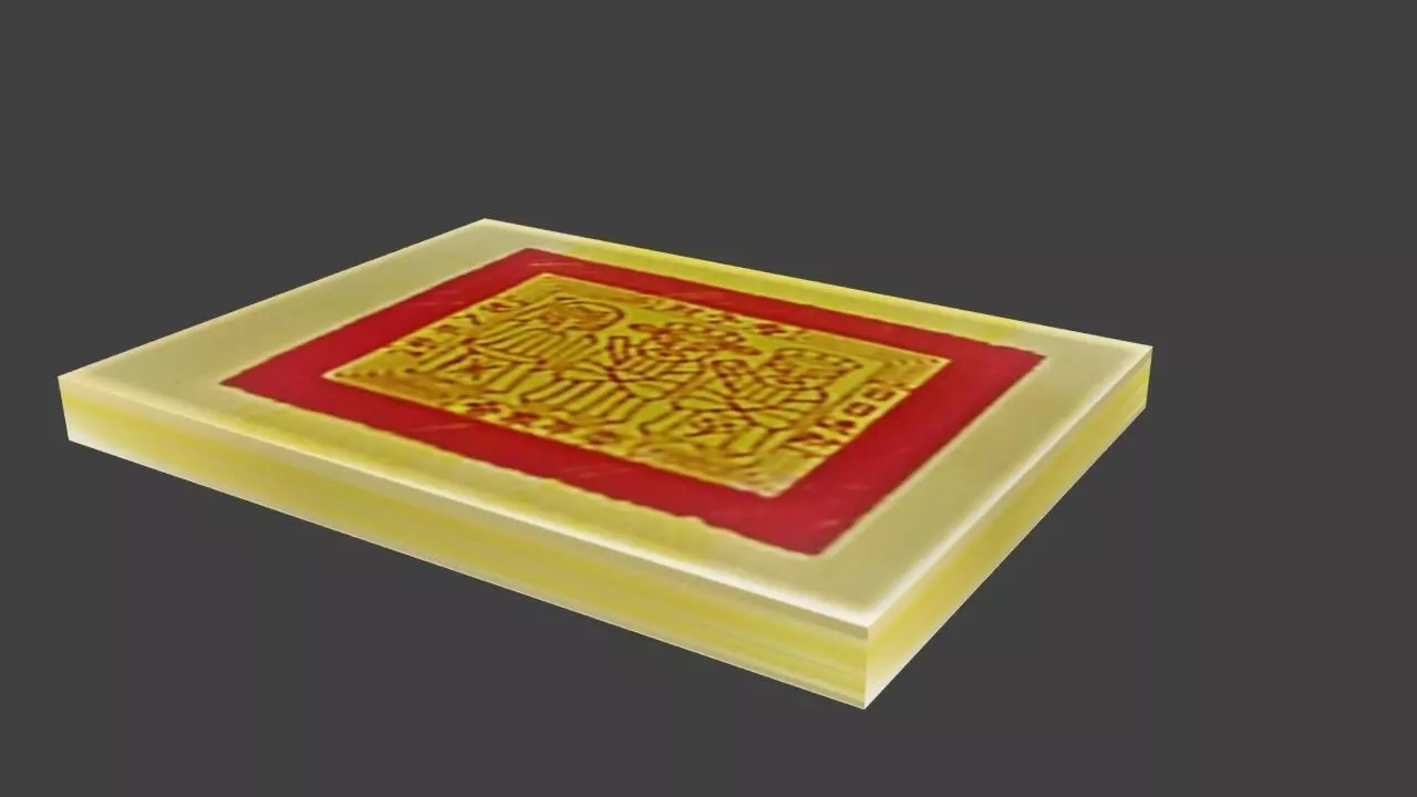 Simple Chinese jin zhi Free low-poly 3D model