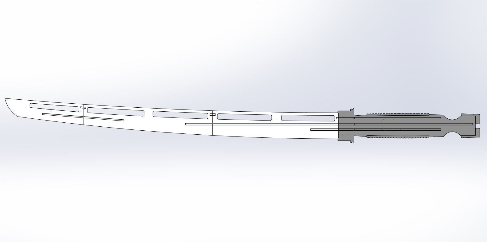 Sword of Hawkeye Ronin from the movie Avengers Endgame 2019 3D print model_32