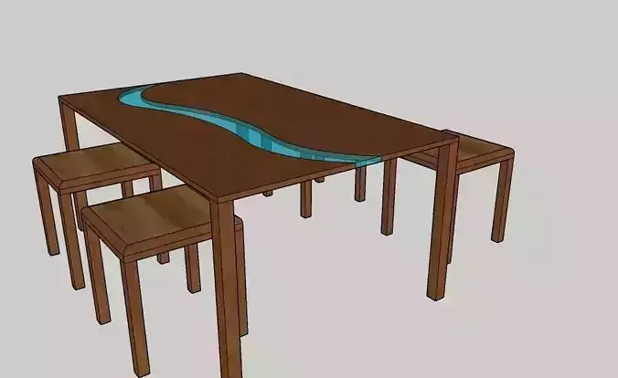 Table dining and stools