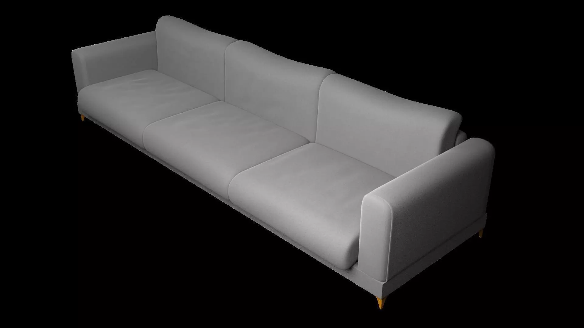 Loveseat and 3 seater couch 3D model Free 3D model