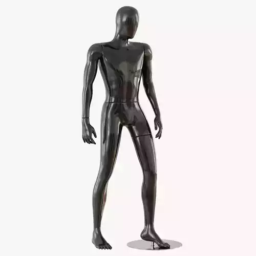 Faceless male mannequin 19 3D model