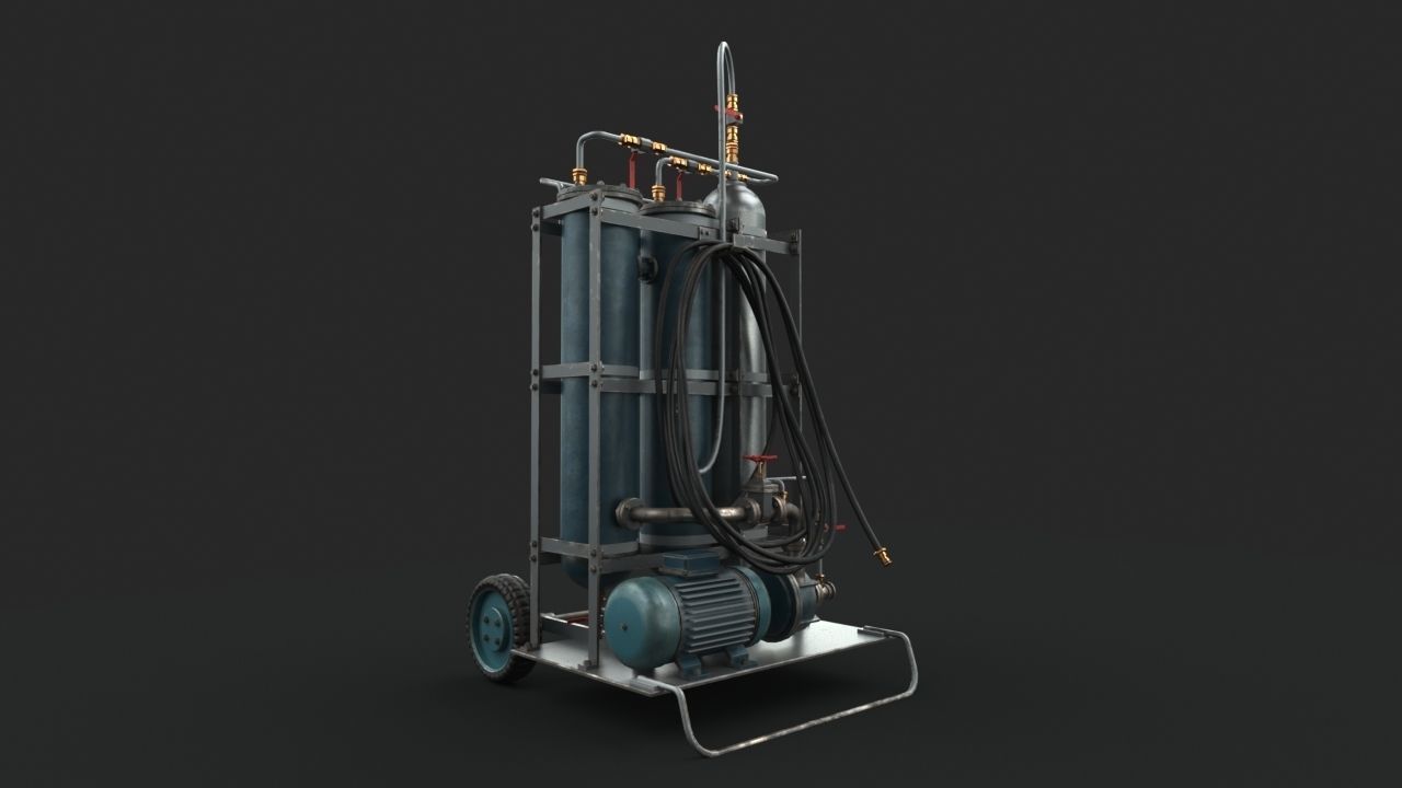 Portable machinery device Low-poly 3D model_6