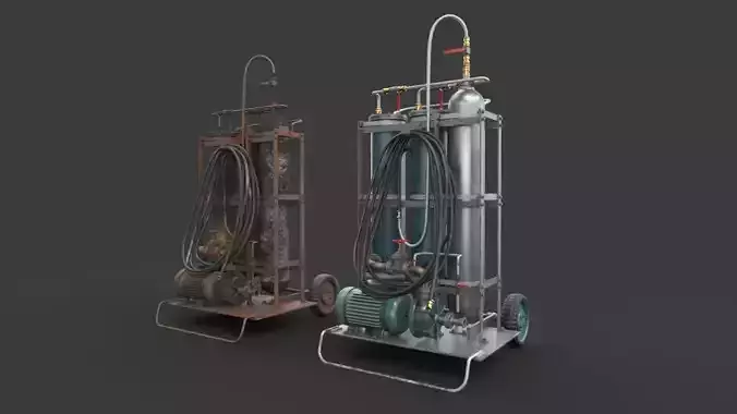 Portable machinery device Low-poly 3D model