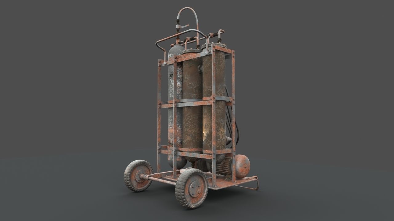 Portable machinery device Low-poly 3D model_13