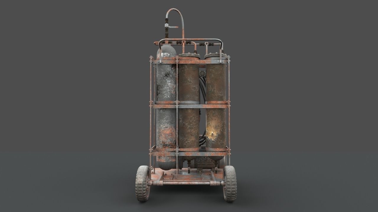 Portable machinery device Low-poly 3D model_12