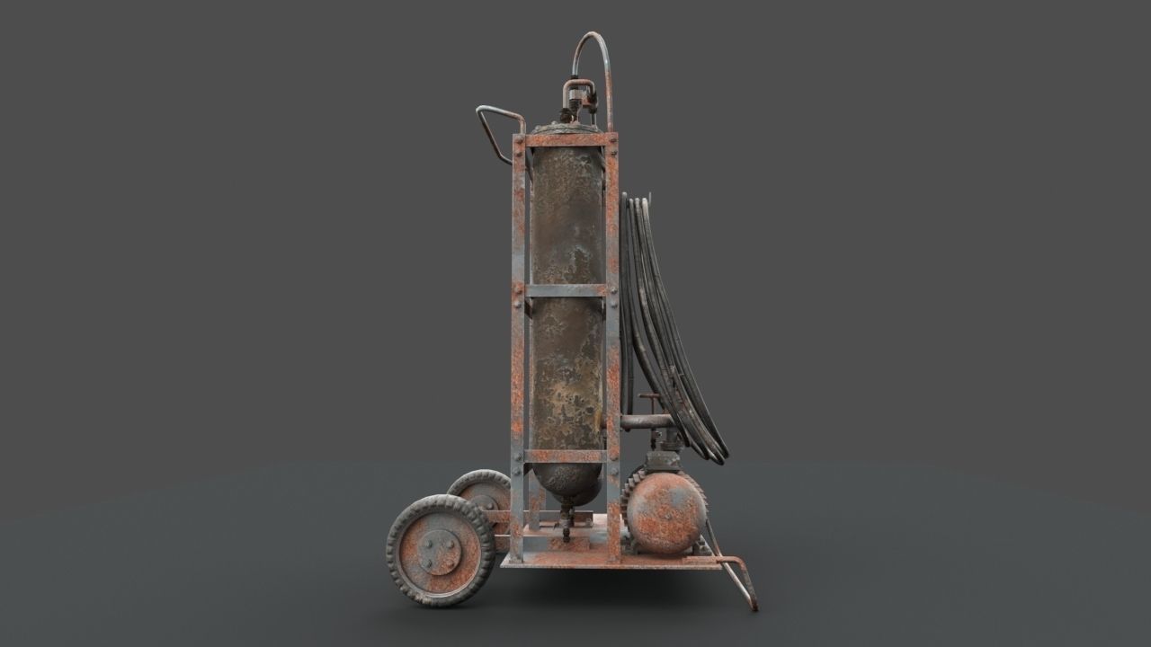 Portable machinery device Low-poly 3D model_14