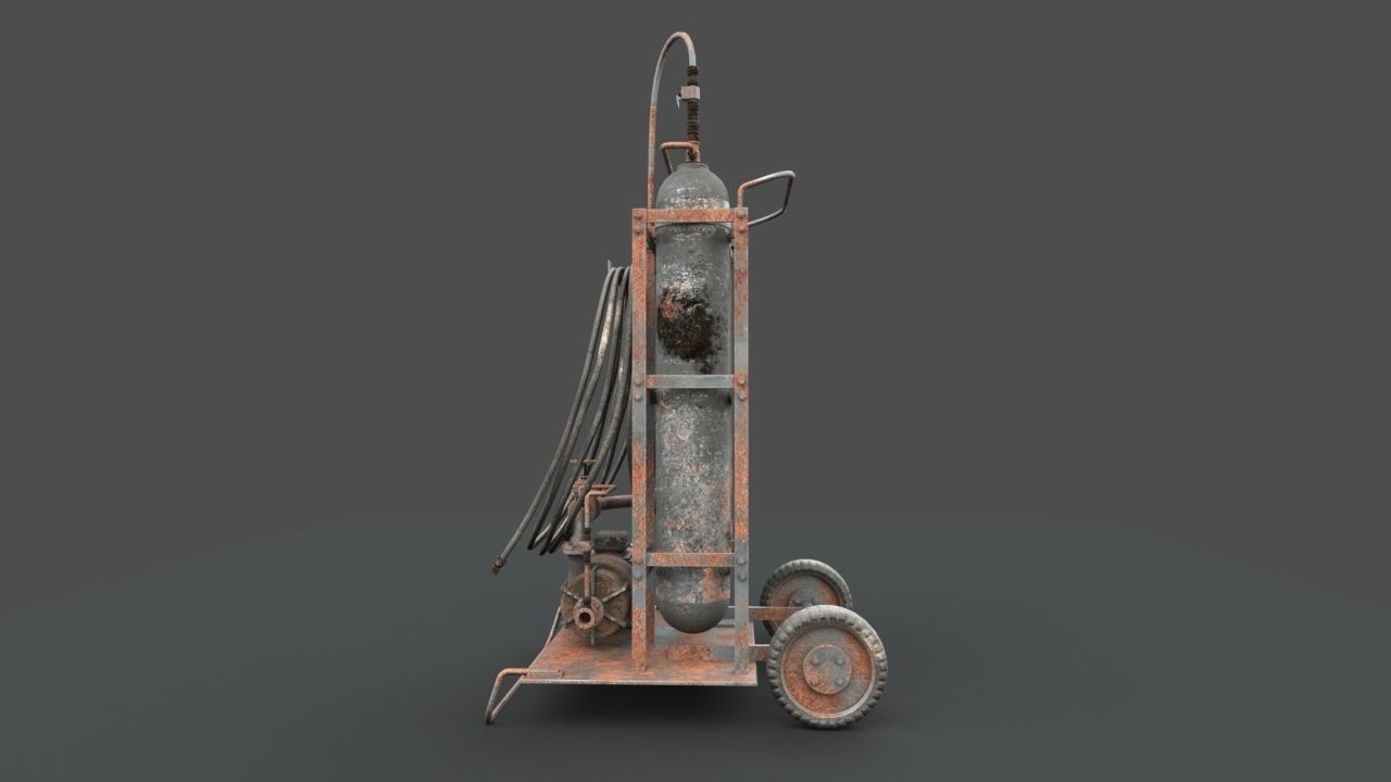 Portable machinery device Low-poly 3D model_10