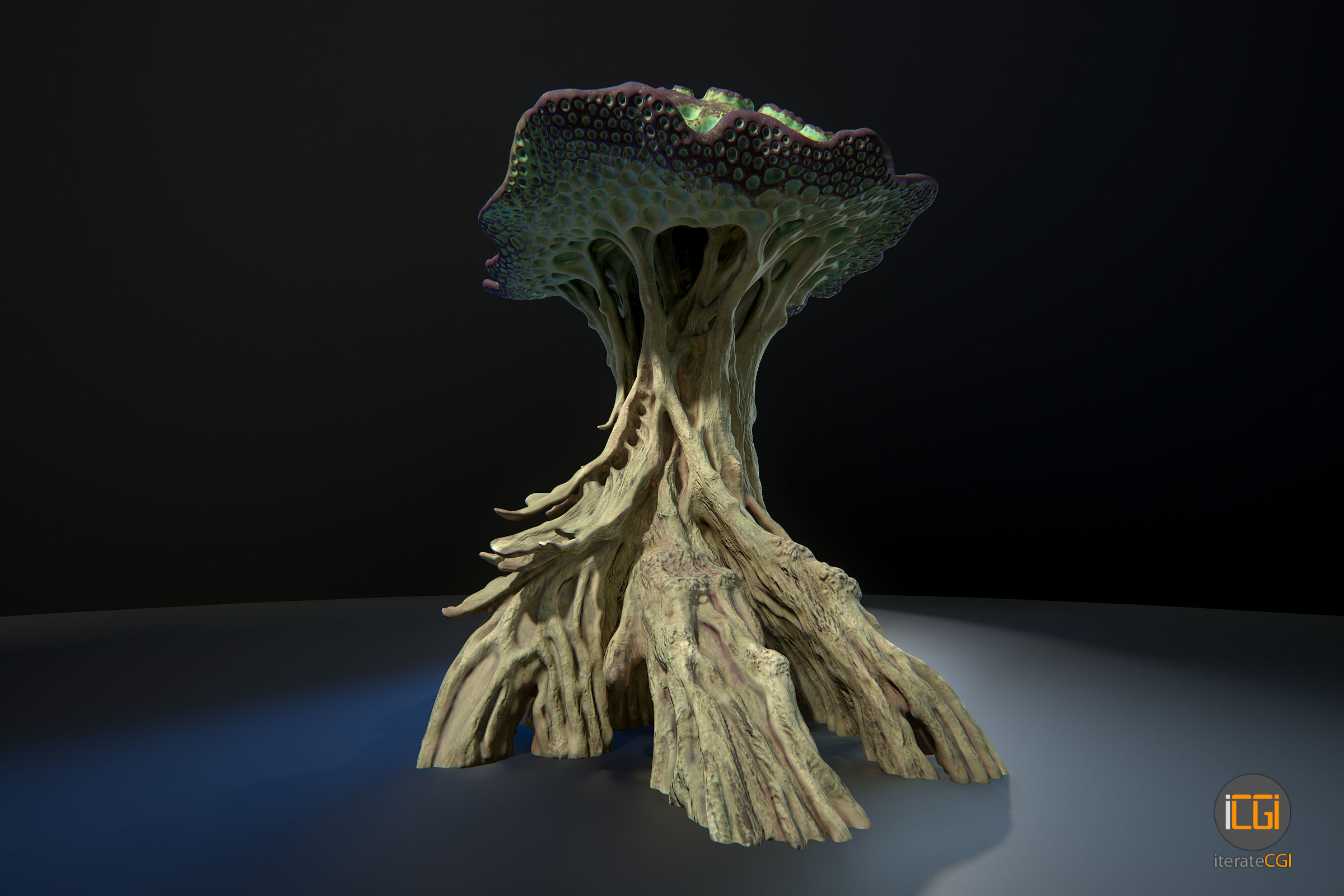 Alien Plant Mushroom Type2 Low-poly 3D model_5