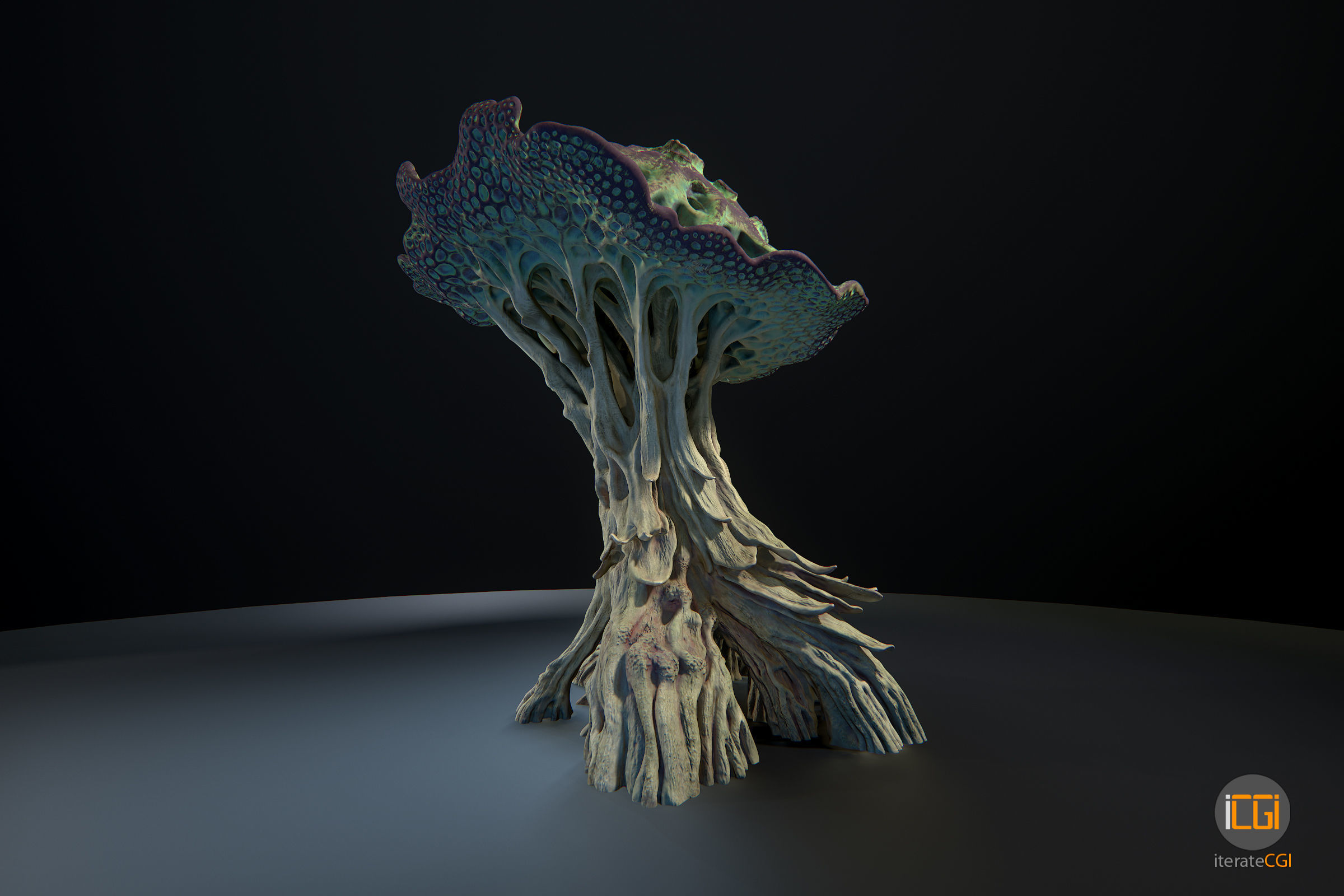 Alien Plant Mushroom Type2 Low-poly 3D model_14