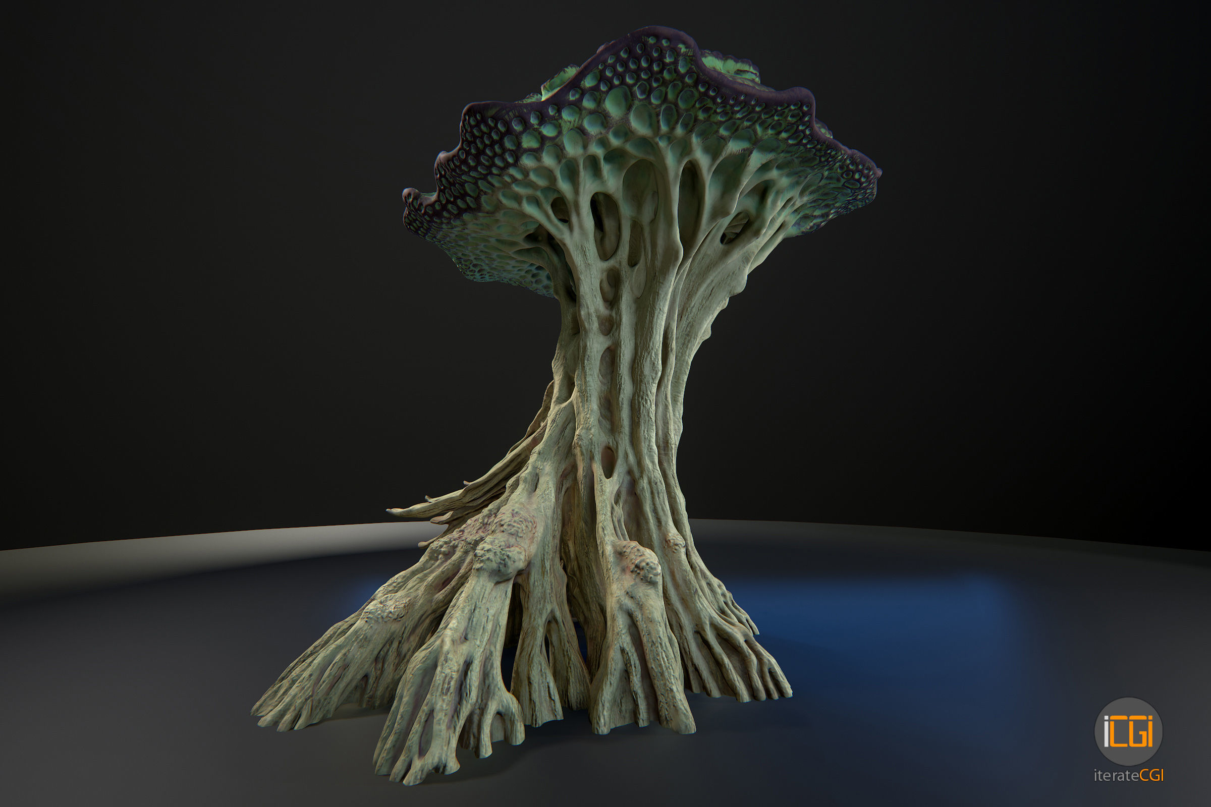 Alien Plant Mushroom Type2 Low-poly 3D model_3