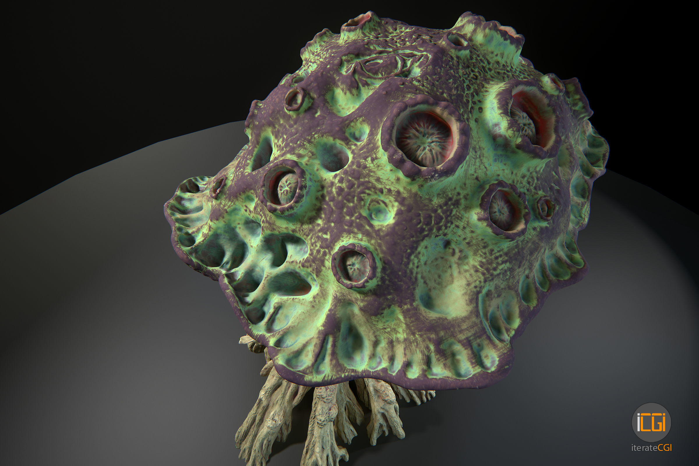 Alien Plant Mushroom Type2 Low-poly 3D model_7