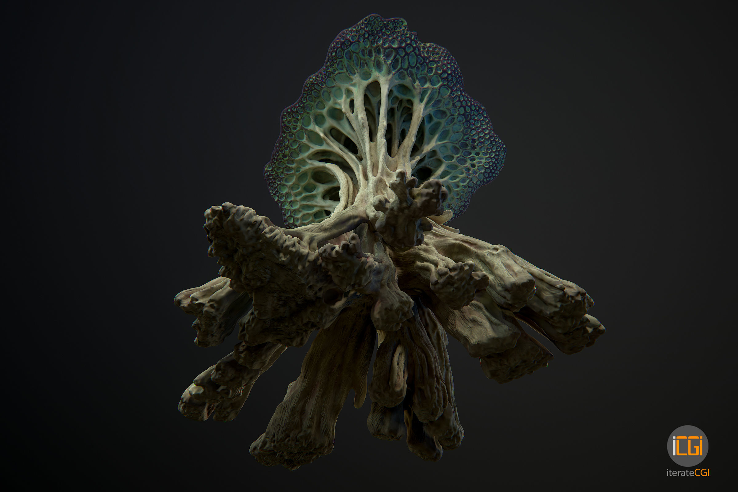 Alien Plant Mushroom Type2 Low-poly 3D model_27