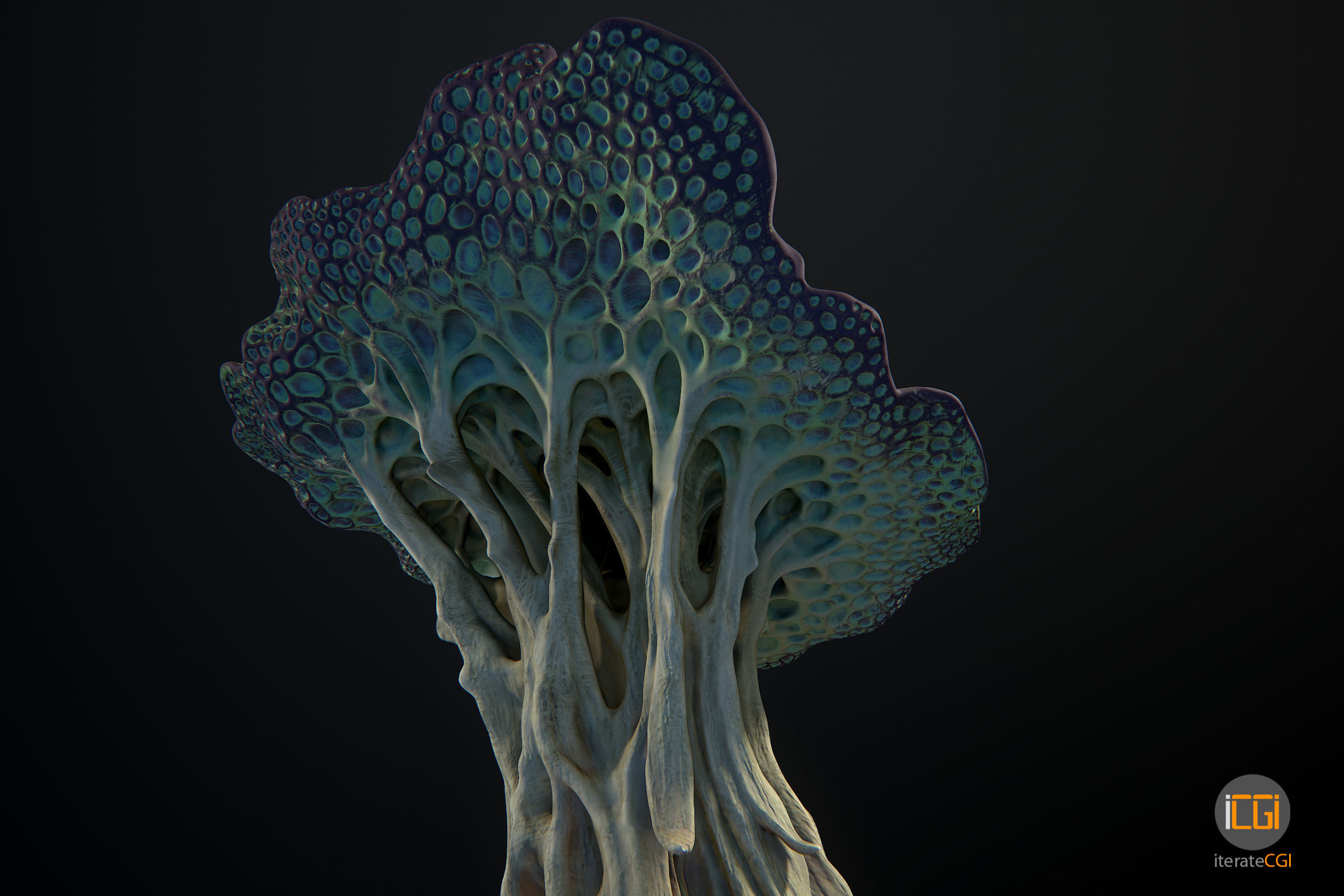 Alien Plant Mushroom Type2 Low-poly 3D model_8