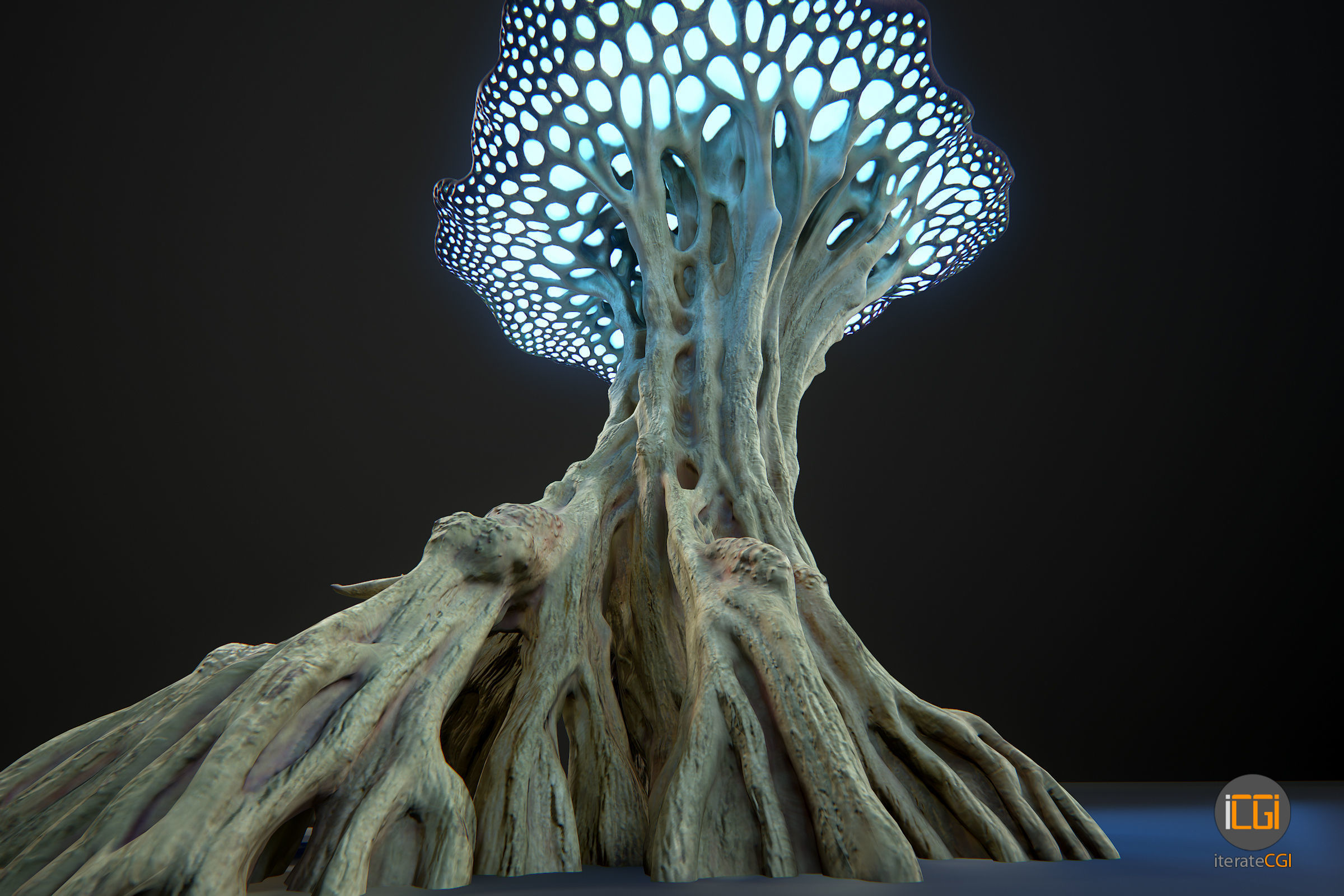Alien Plant Mushroom Type2 Low-poly 3D model_26