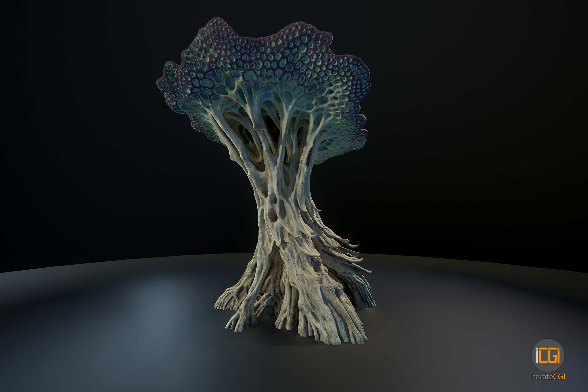 Alien Plant Mushroom Type2 Low-poly 3D model_6