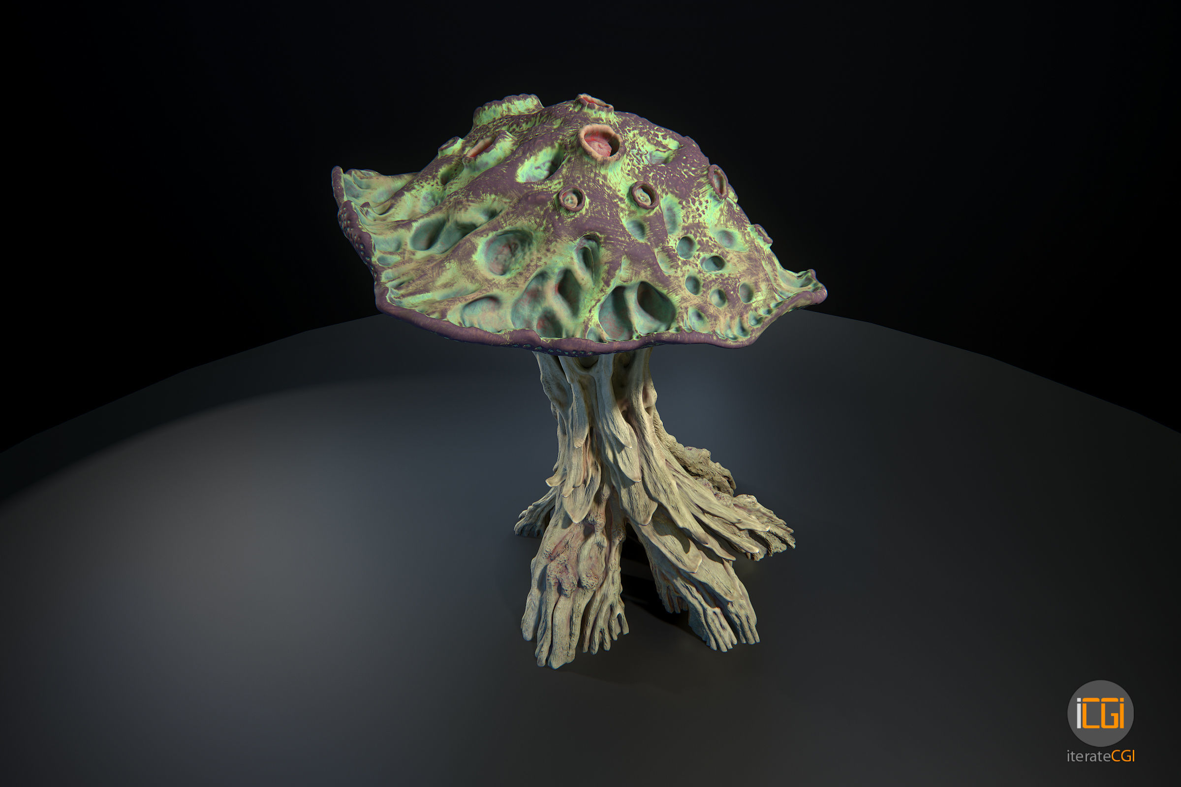 Alien Plant Mushroom Type2 Low-poly 3D model_15