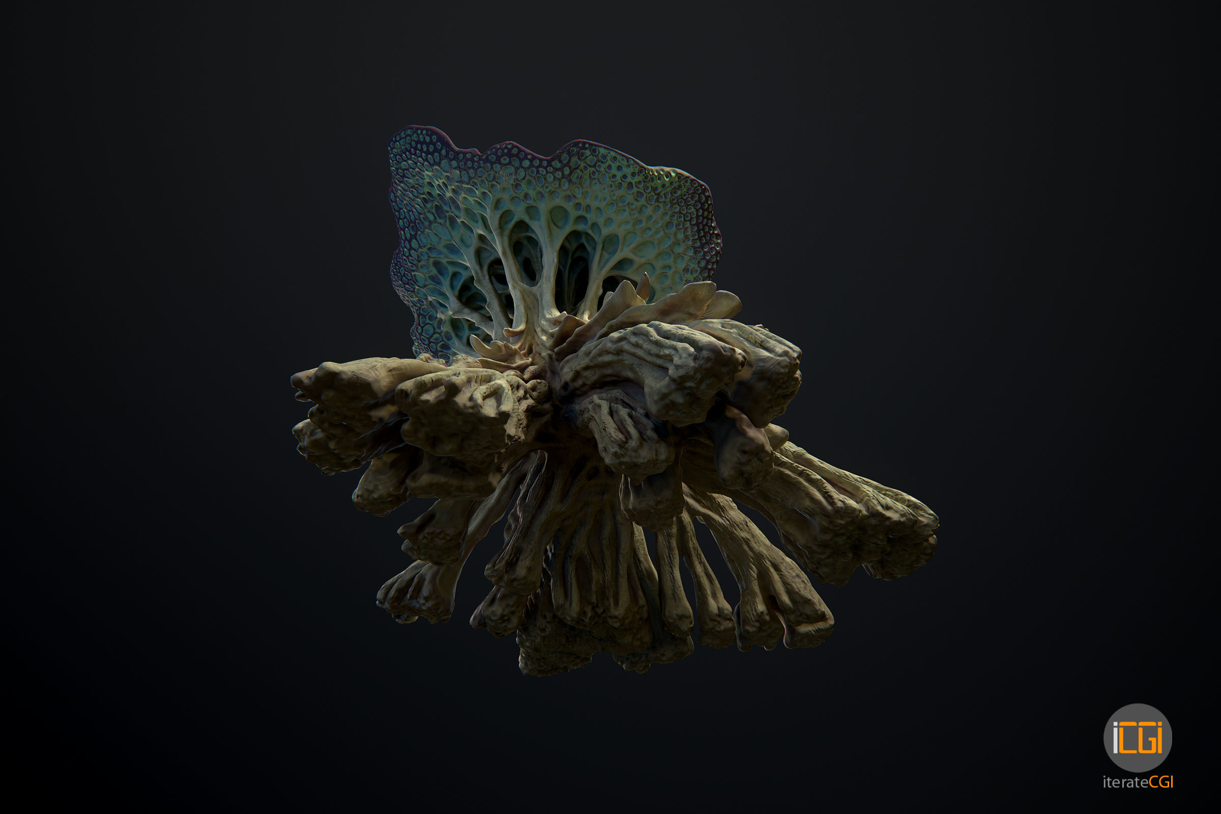 Alien Plant Mushroom Type2 Low-poly 3D model_28