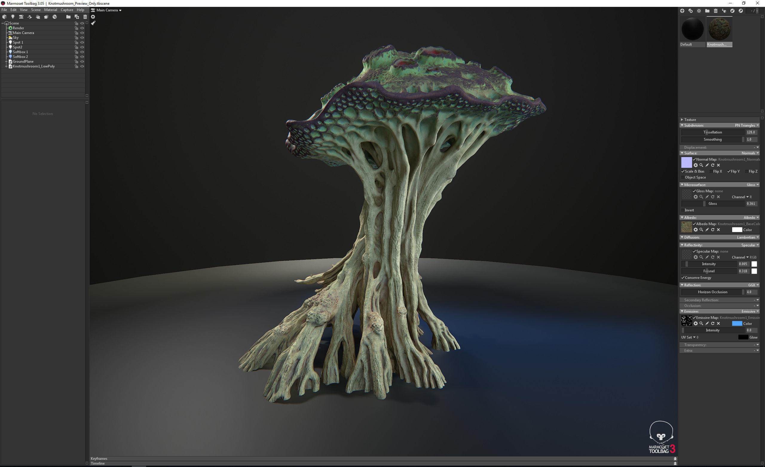 Alien Plant Mushroom Type2 Low-poly 3D model_31