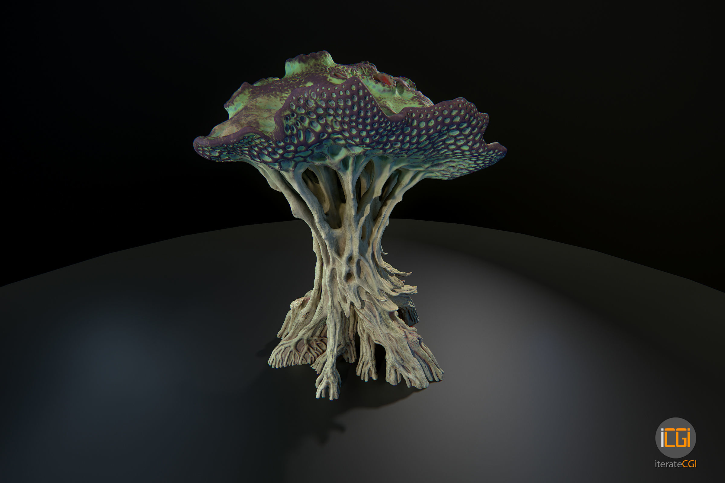 Alien Plant Mushroom Type2 Low-poly 3D model_4