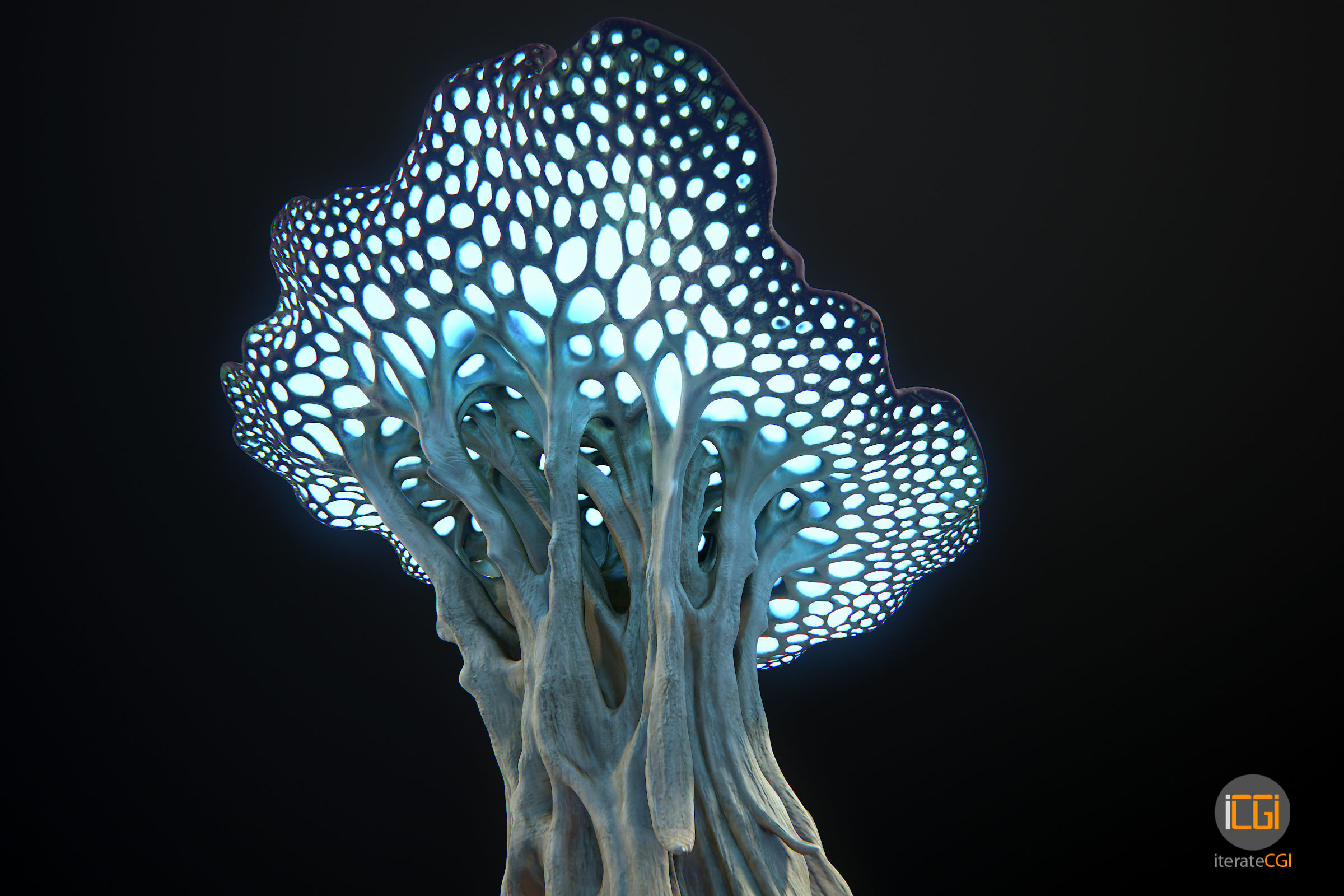 Alien Plant Mushroom Type2 Low-poly 3D model_9