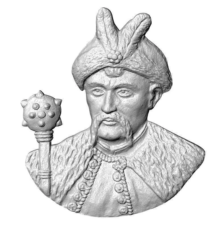 Bohdan Khmelnytsky 3D scan model 3D print model_0