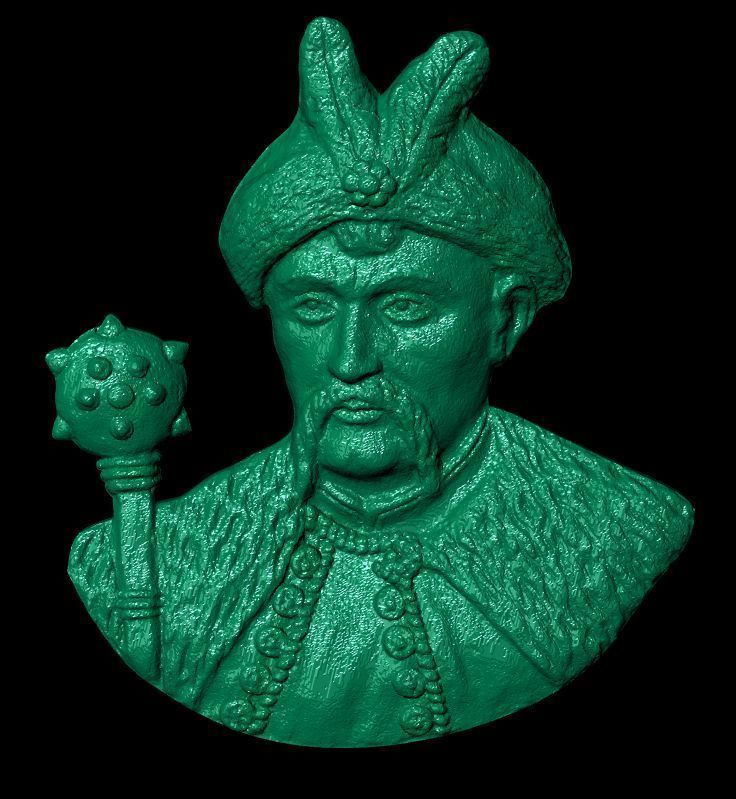 Bohdan Khmelnytsky 3D scan model 3D print model_5
