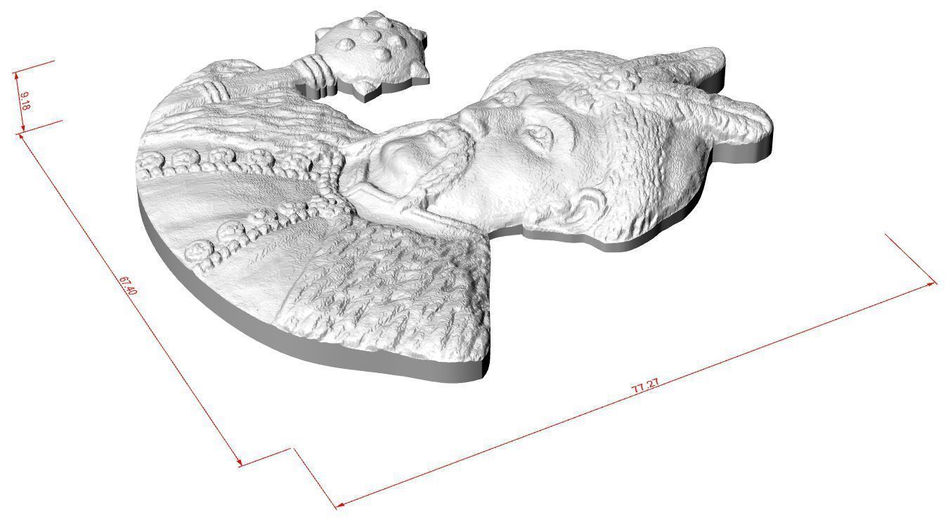 Bohdan Khmelnytsky 3D scan model 3D print model_4