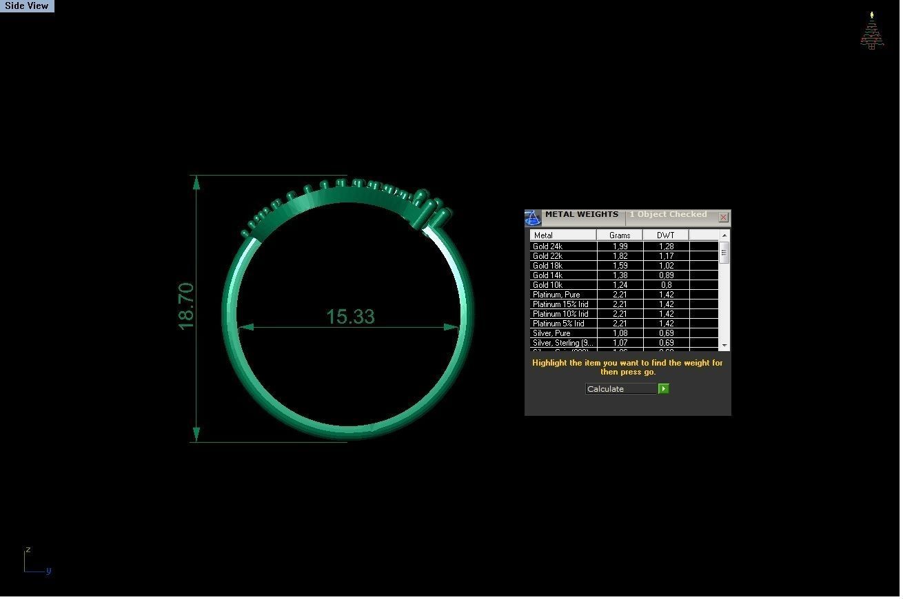 diamond rings 25 pieces in 1  3D print model_25