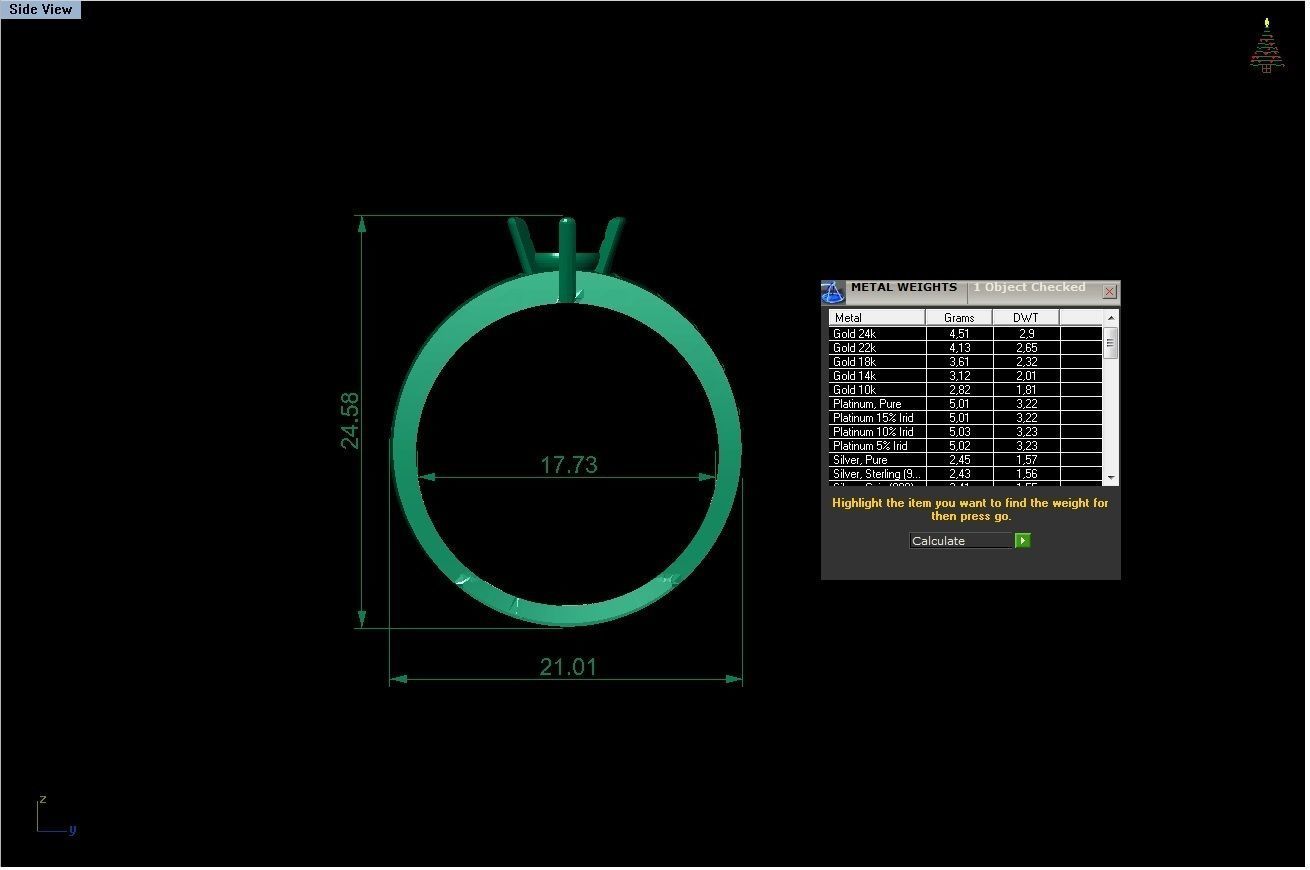 diamond rings 25 pieces in 1  3D print model_53