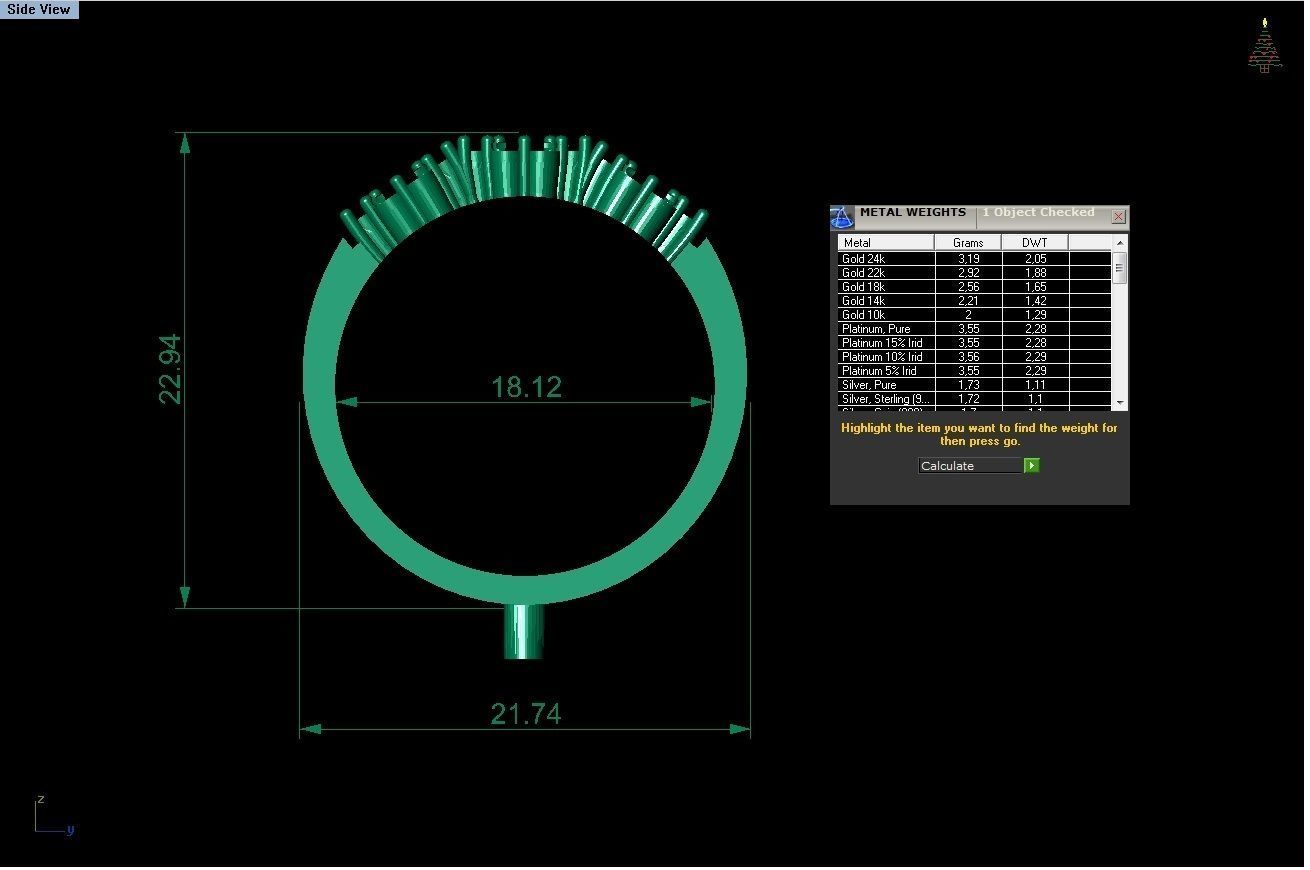 diamond rings 25 pieces in 1  3D print model_43