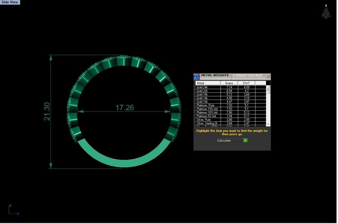 diamond rings 25 pieces in 1  3D print model_35