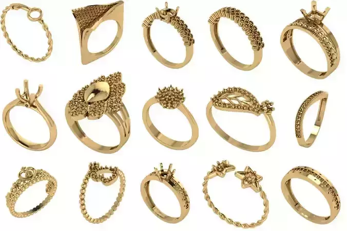 diamond rings 25 pieces in 1 