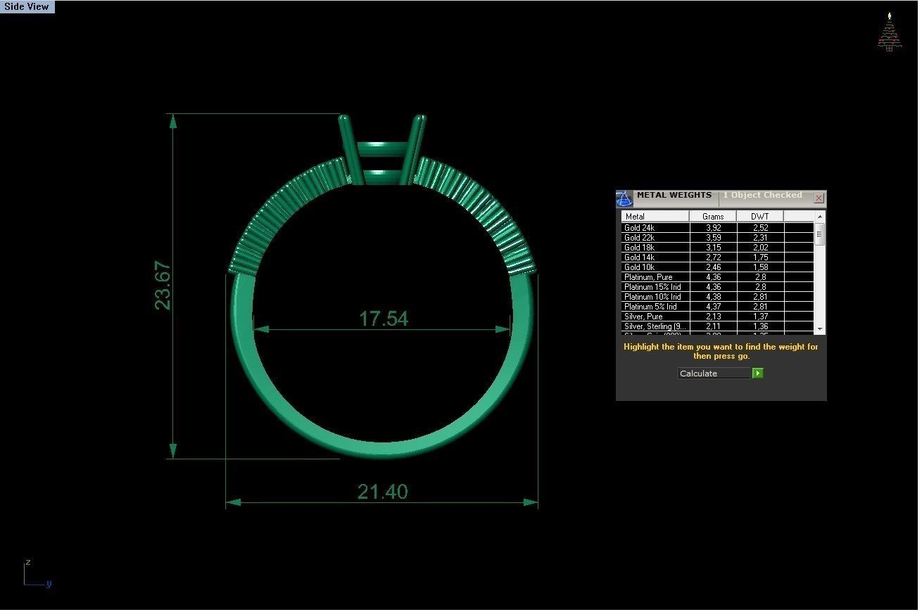 diamond rings 25 pieces in 1  3D print model_45