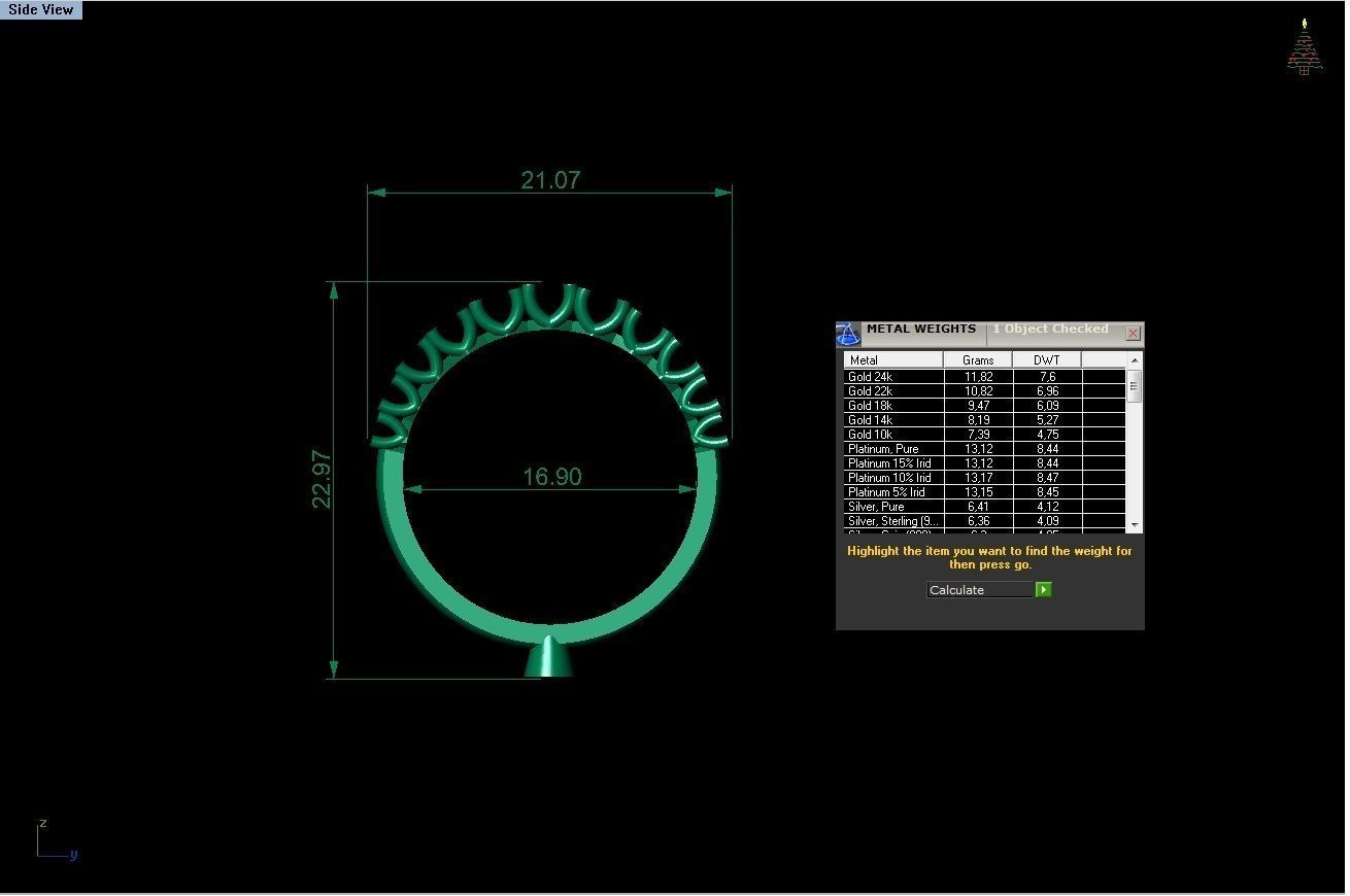 diamond rings 25 pieces in 1  3D print model_27