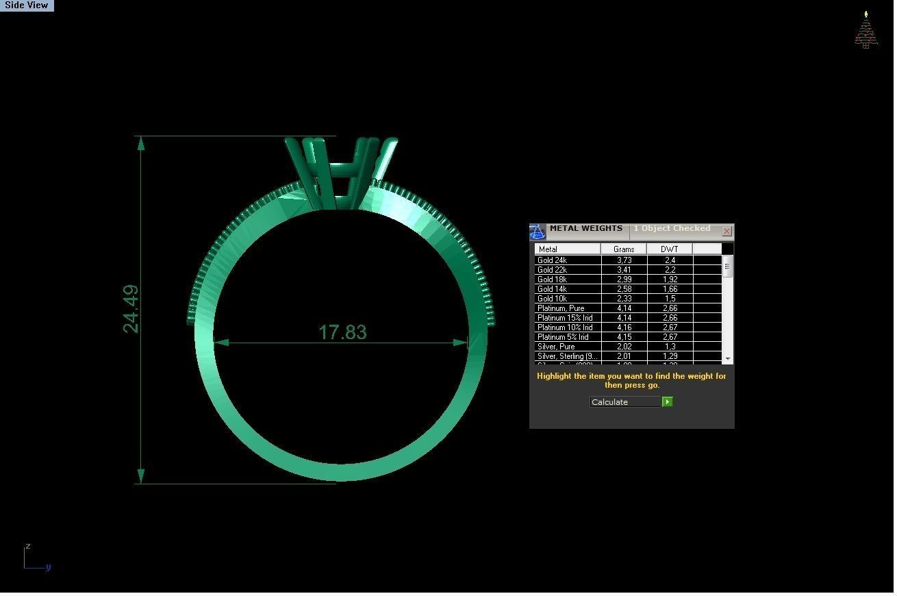 diamond rings 25 pieces in 1  3D print model_29