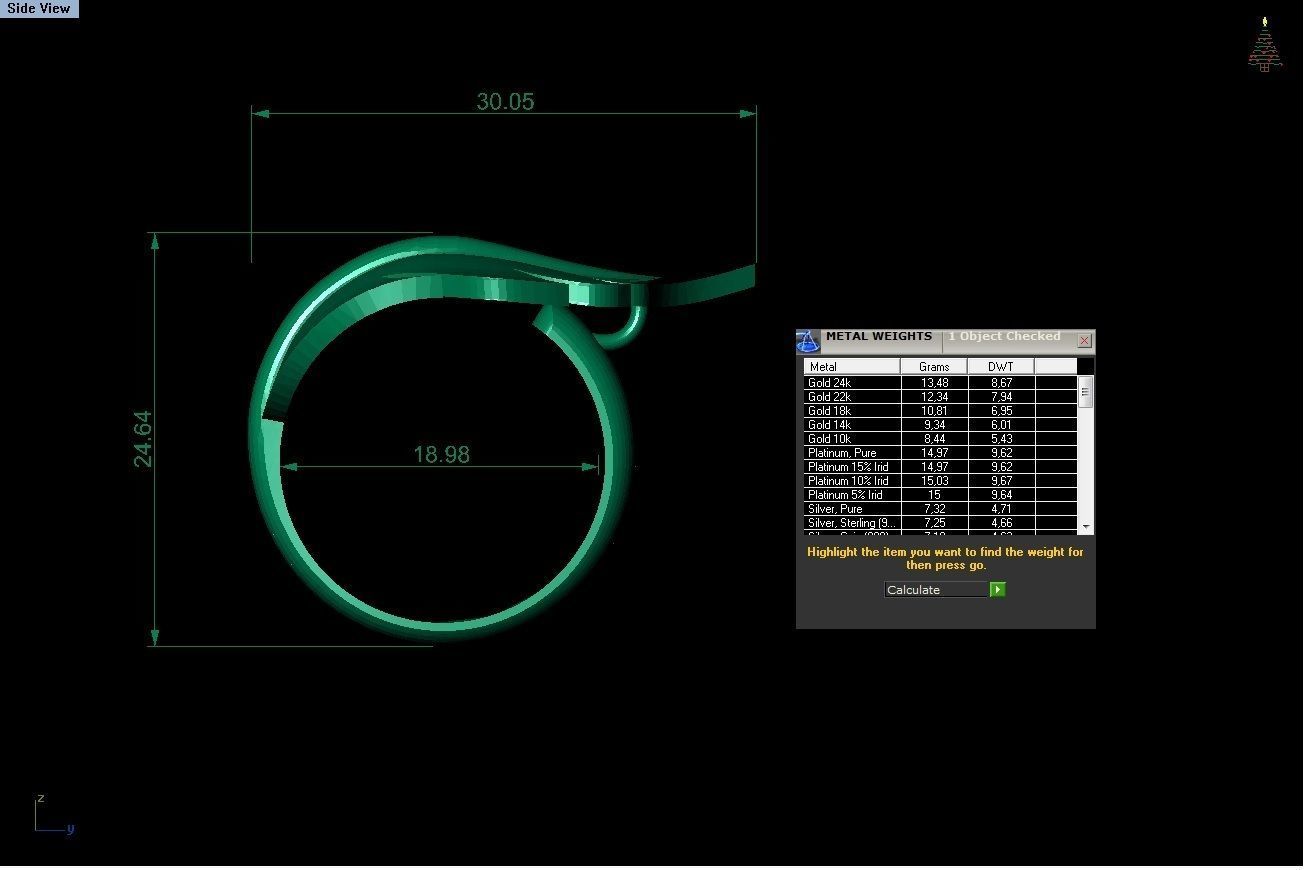 diamond rings 25 pieces in 1  3D print model_13