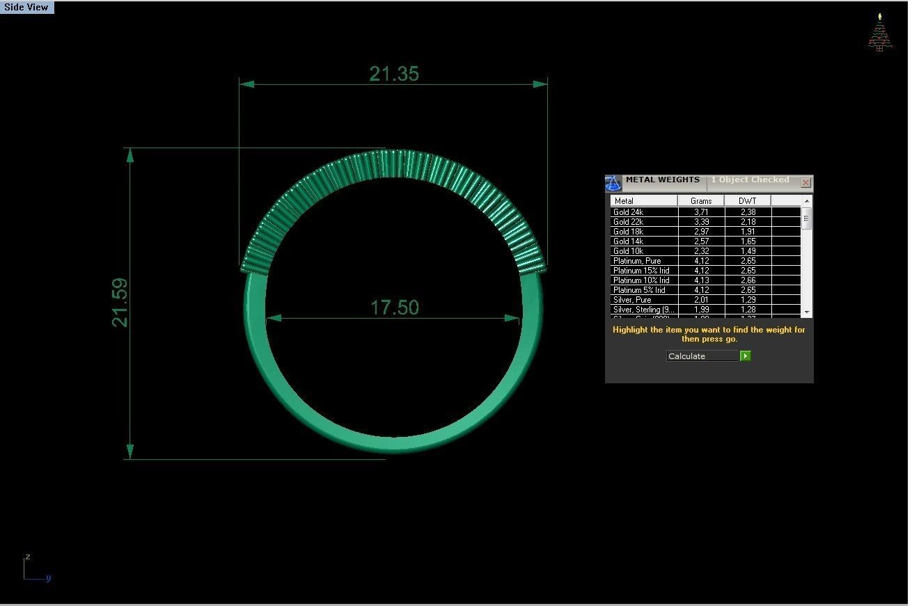 diamond rings 25 pieces in 1  3D print model_47
