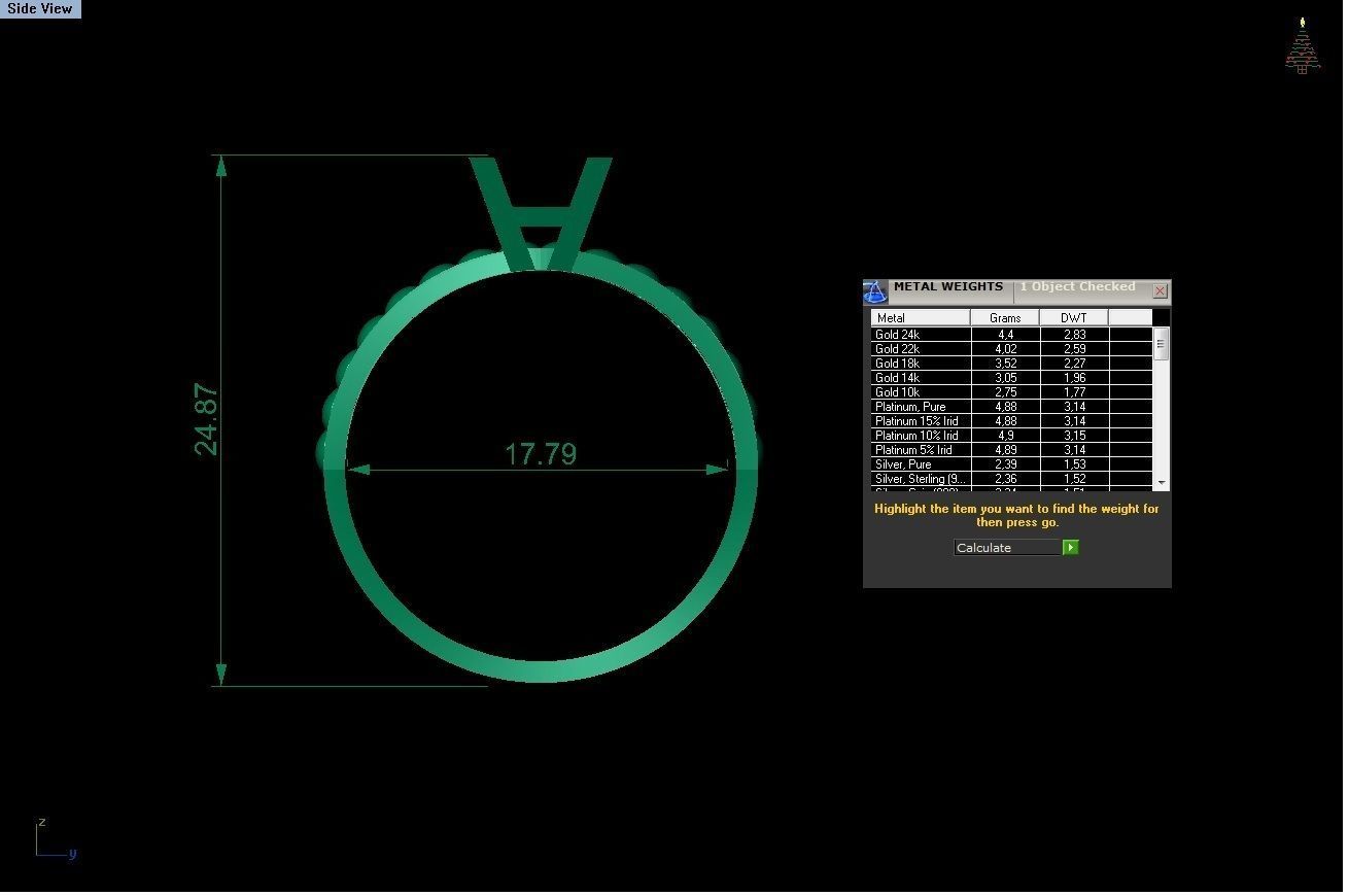 diamond rings 25 pieces in 1  3D print model_51