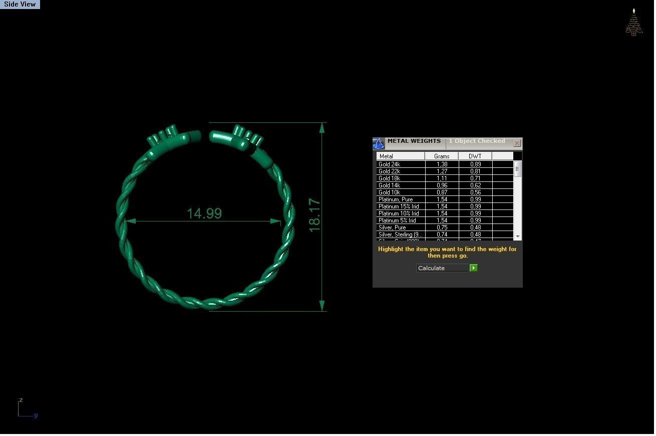 diamond rings 25 pieces in 1  3D print model_23