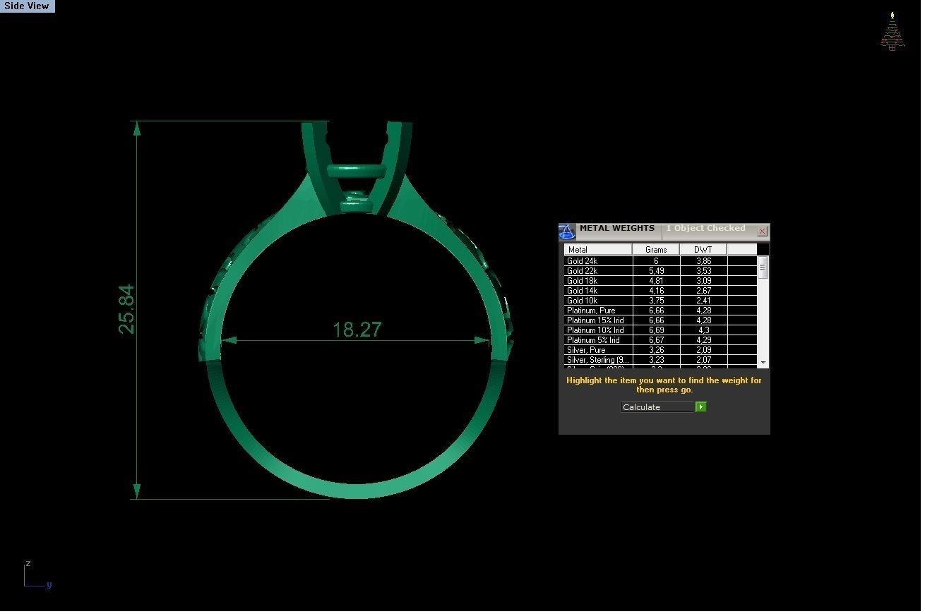 diamond rings 25 pieces in 1  3D print model_17
