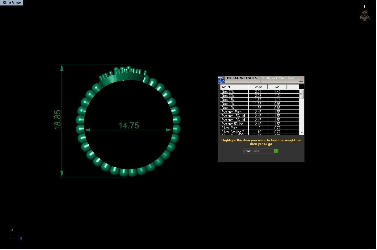 diamond rings 25 pieces in 1  3D print model_37