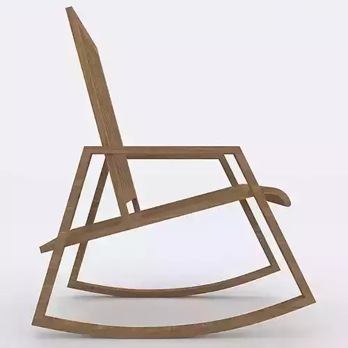 Wood Rocking Chair 3D Model