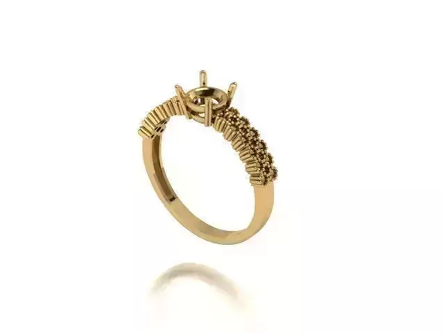 solitaire ring with near stones